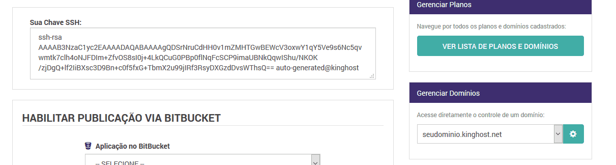 Cadastrar chave SSH no BitBucket - Passo 3